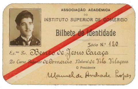 Bilhete de identidade da Associação Académica do Instituto Superior de Comércio