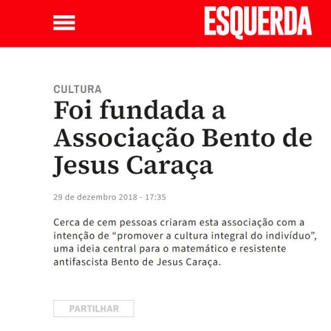 Foi fundada a Associação Bento de Jesus Caraça